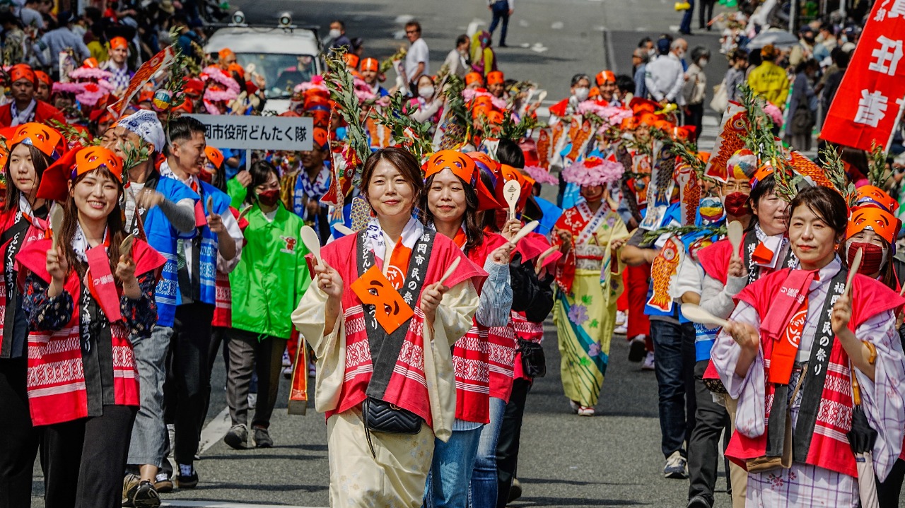 福岡市民の祭り会長賞「しゃもじでおはやし」黒木丸生 氏