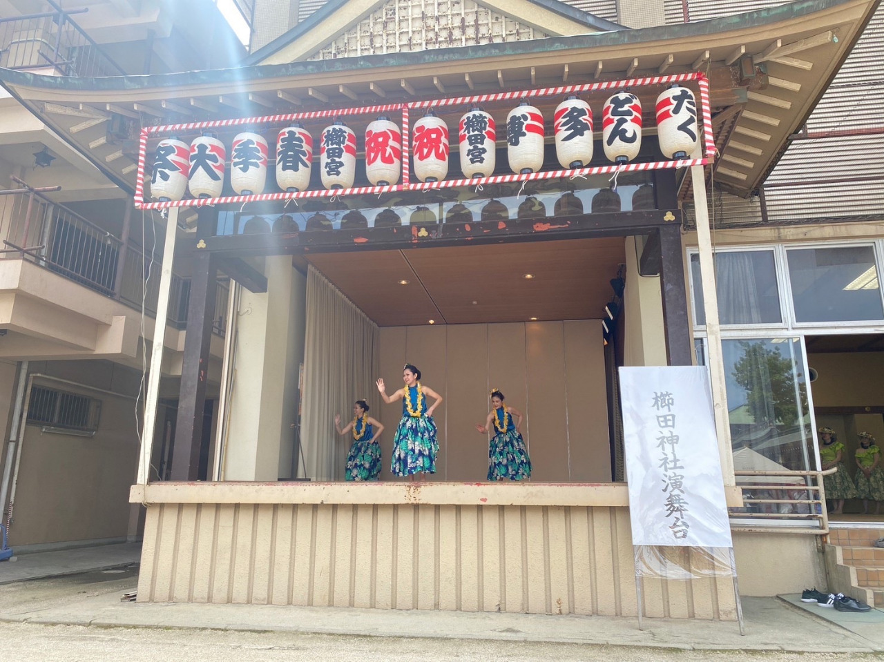 櫛田神社演舞台にて