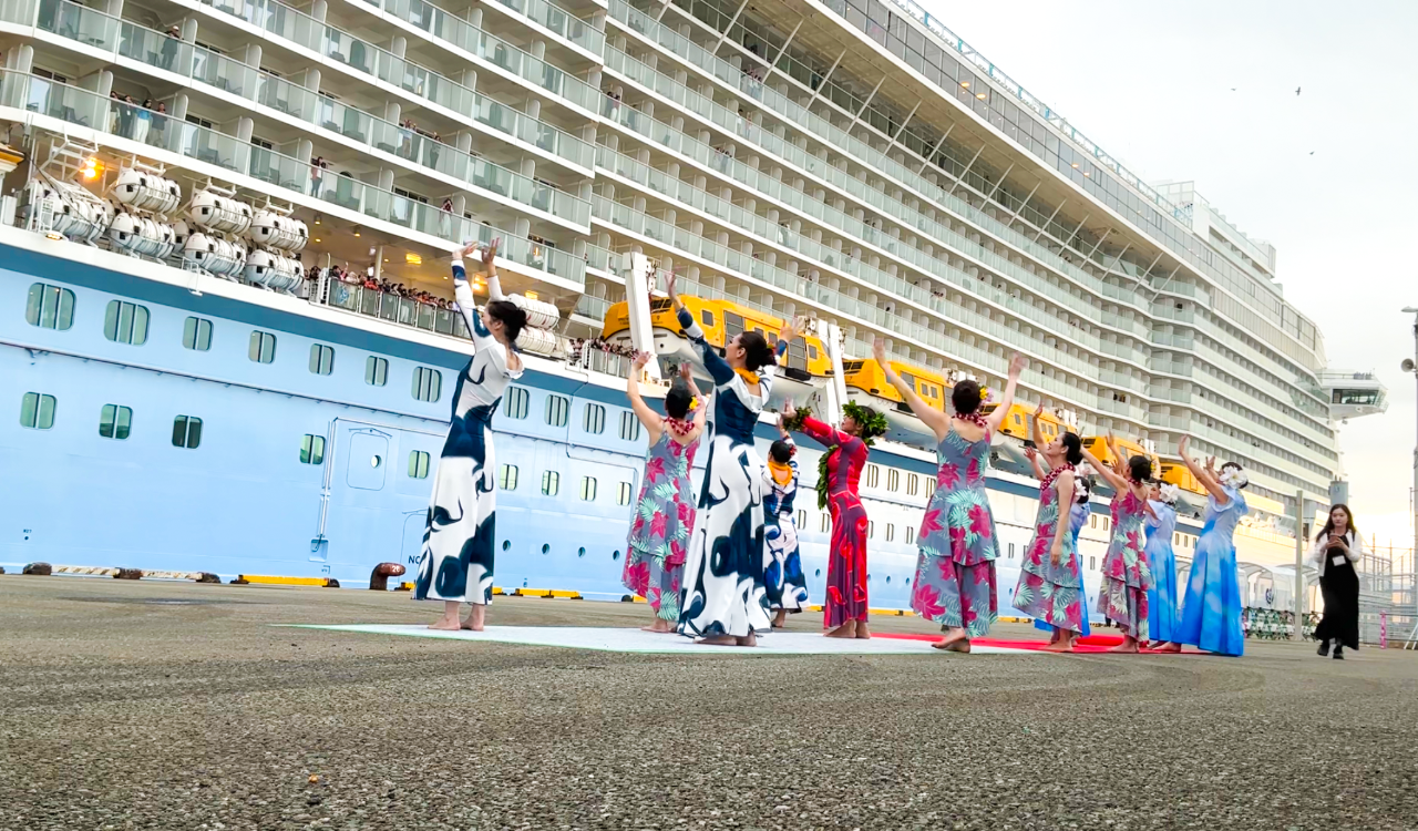 クルーズ船お見送り